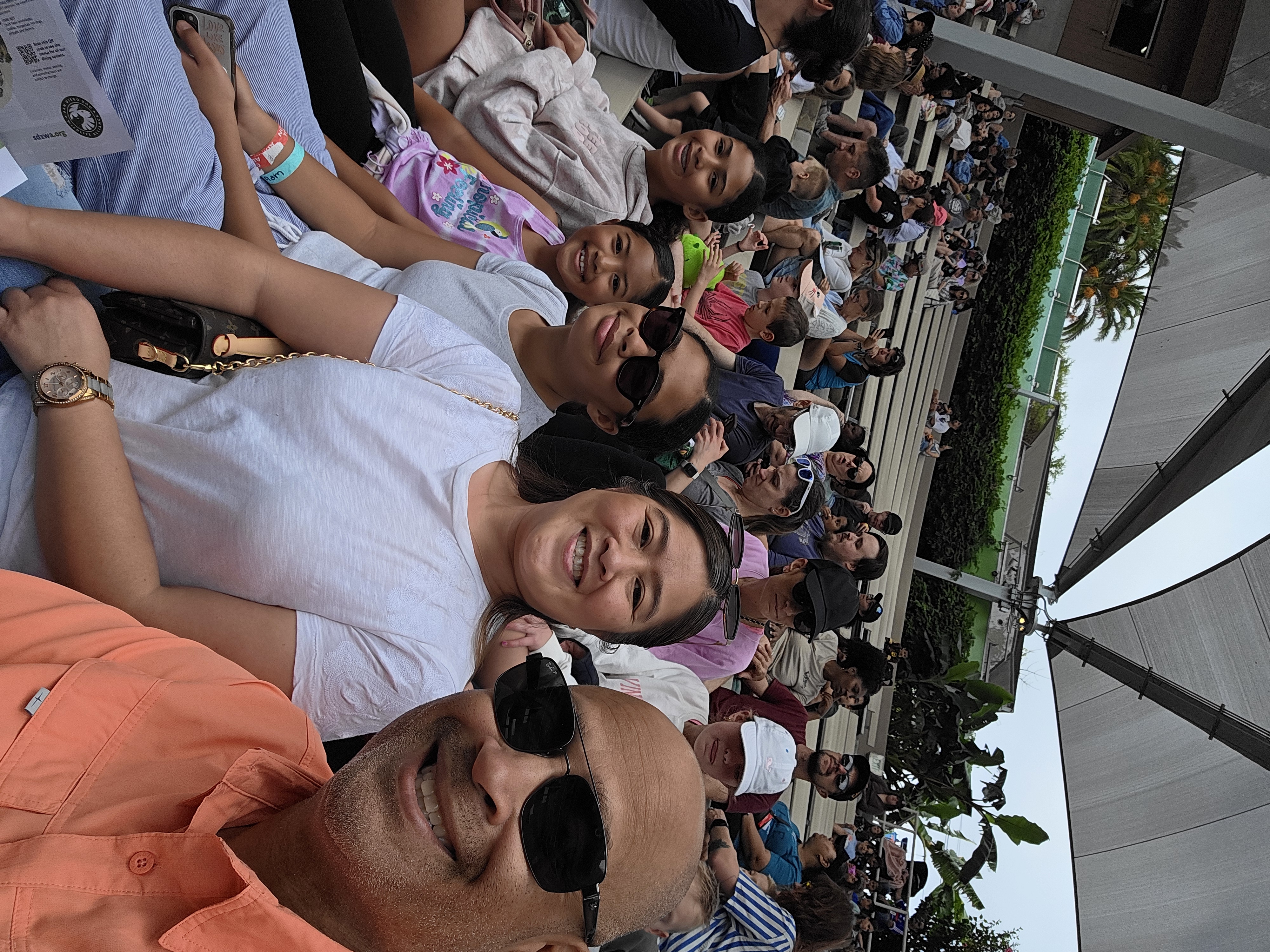 Family at a community event